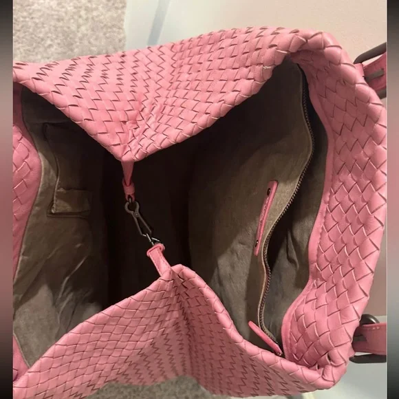Pink Woven intrecciato Tote Bag - Picture 5 of 8